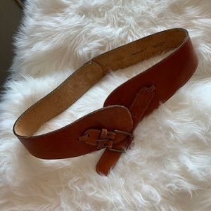 Vintage genuine leather waist belt made in USA numbered piece